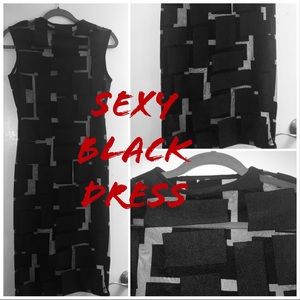 Square Biz Black Dress